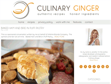 Tablet Screenshot of culinaryginger.com